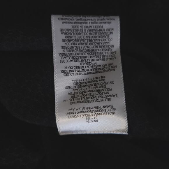 New BCBG MaxAxria Black Textured Blouse XS Tonal Blac MSRP $158 Tracey Blouse - Picture 5 of 5